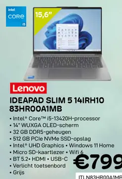 Aanbieding: Ideapad slim 5 14irh10 83hr00a1mb