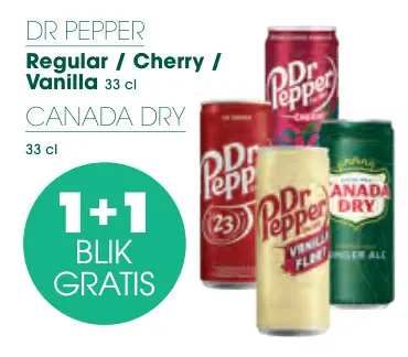 Promotie: Dr Pepper Regular / Cherry / Vanilla, Canada 