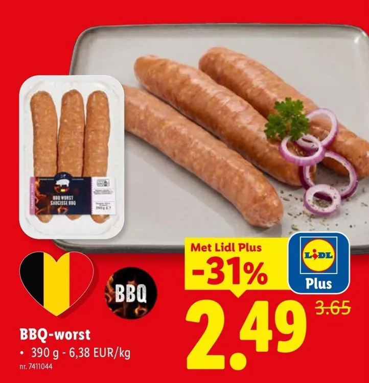 Promotie: BBQ-worst