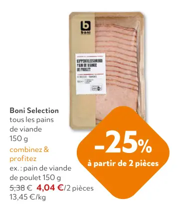 Offre: Pain de viande de poulet