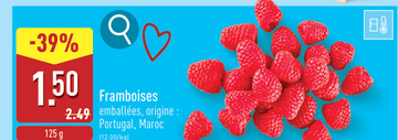 Offre: Framboises emballées