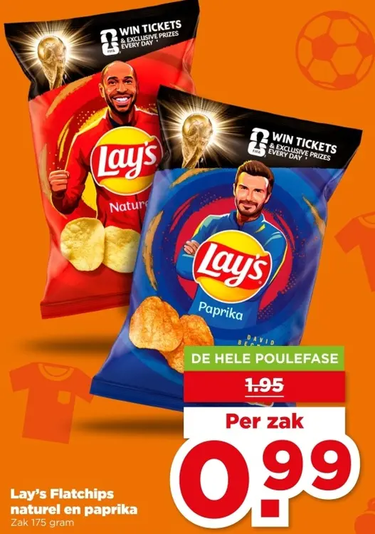 Lay's Flatchips naturel en paprika
