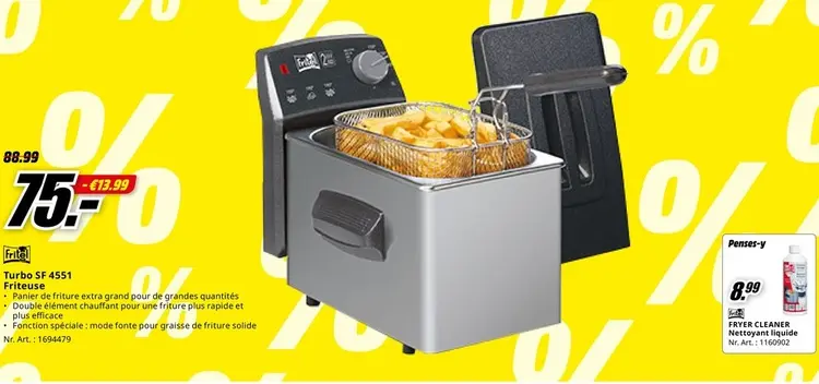 Offre: Turbo SF 4551 Friteuse