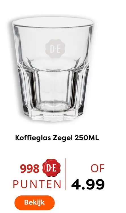 Aanbieding: Koffieglas Zegel