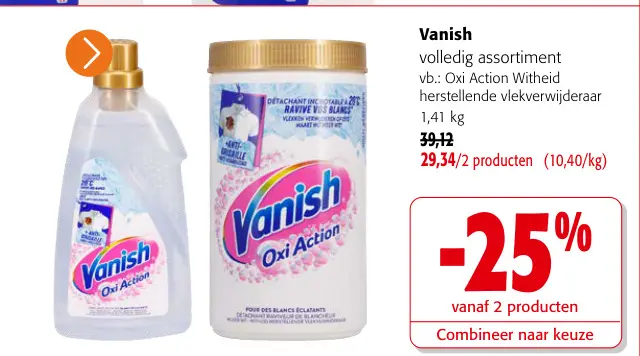Promotie: Vanish Oxi Action Witheid herstellende vlekve