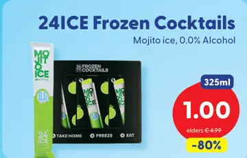 Aanbieding: 24ICE Frozen Cocktails Mojito ice