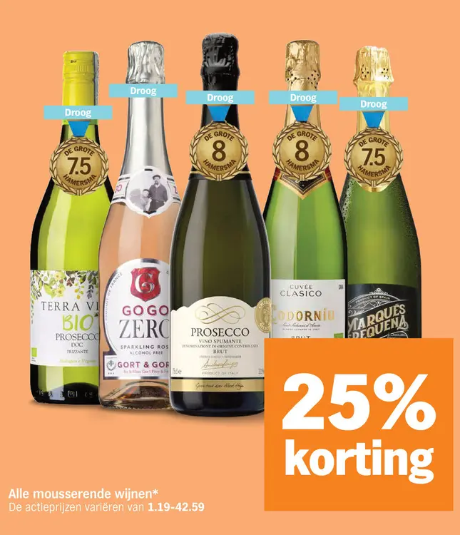Aanbieding: Mousserende wijnen