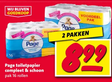 Aanbieding: Page toiletpapier compleet & schoon