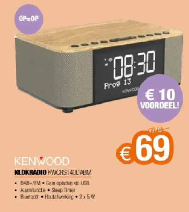 Promotie: Klokradio kwcrst40dabm