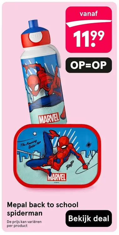 Aanbieding: Back to school spiderman