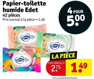 Offre: Papier-toilette humide Edet