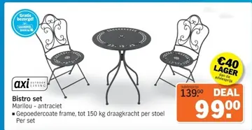 Aanbieding: Bistro set Marilou - antraciet