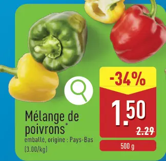 Offre: Mélange de poivrons