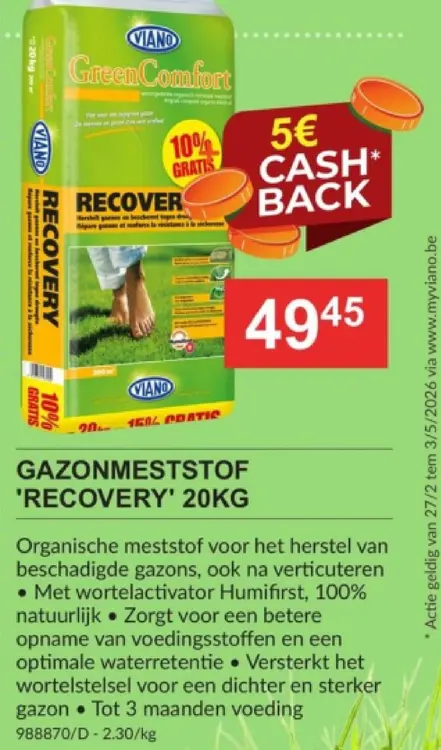 Promotie: Gazonmeststof 'recovery'