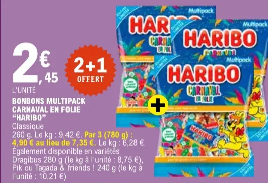 Promotie: Bonbons multipack carnaval en folie