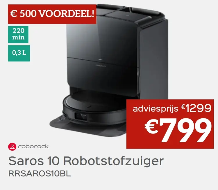 Promotie: Saros 10 Robotstofzuiger