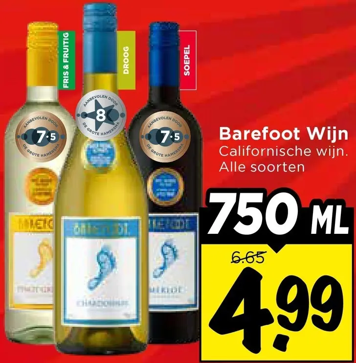 Aanbieding: Barefoot Wijn