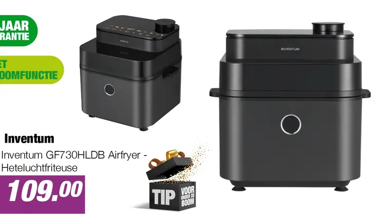 Aanbieding: Inventum GF730HLDB Airfryer - Heteluchtfriteuse