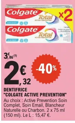 Promotie: Dentifrice "Colgate active prevention"