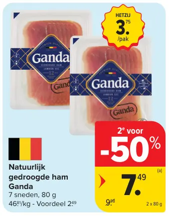 Promotie: Natuurlijk gedroogde ham