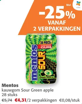 Aanbieding: Kauwgom Sour Green apple