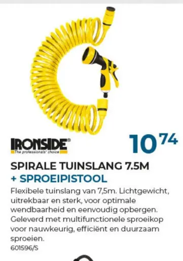 Promotie: Spirale tuinslang 7.5m + sproeipistool