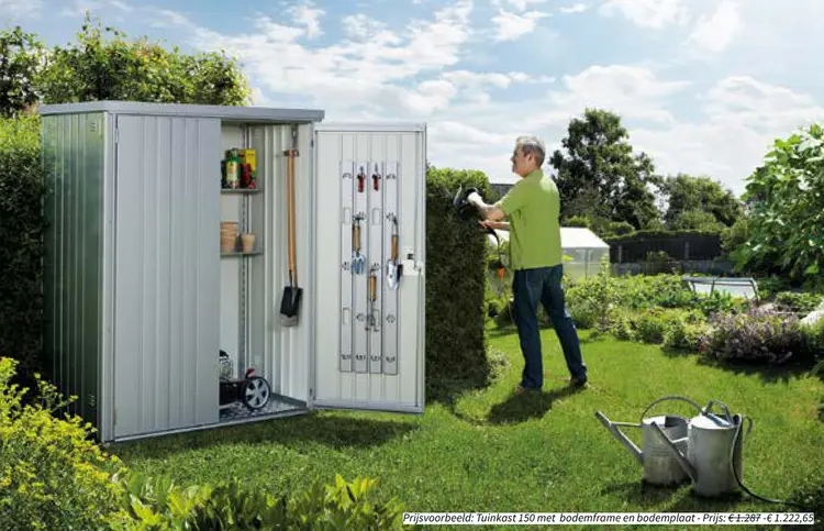 Promotie: Tuinkast 150 met bodemframe en bodemplaat