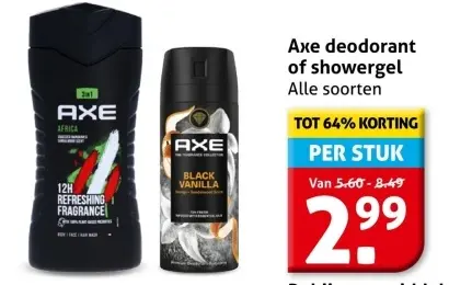 Aanbieding: Axe deodorant of showergel