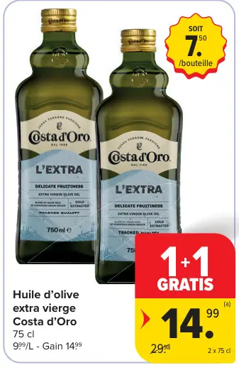 Offre: Huile d'olive extra vierge