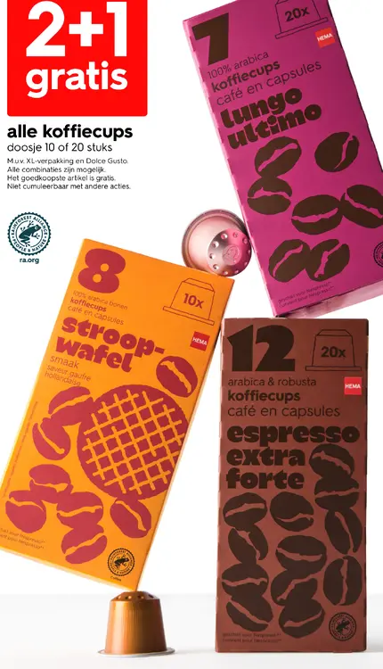 Promotie: alle koffiecups