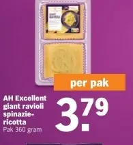 Aanbieding: Giant ravioli spinazie-ricotta