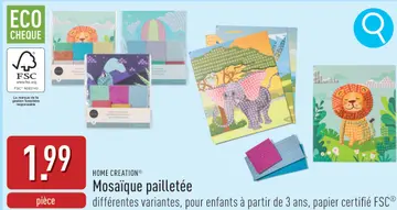 Offre: Mosaïque pailletée