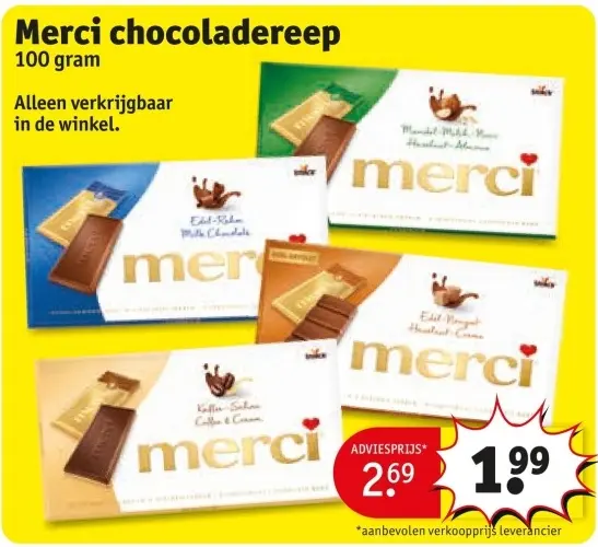 Aanbieding: Chocoladereep