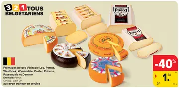 Offre: Fromages belges Véritable Loo, Petrus, Westhoek, Wynendale, Postel, Rubens, Passendale et Damme