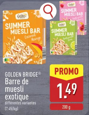 Offre: Barre de muesli exotique