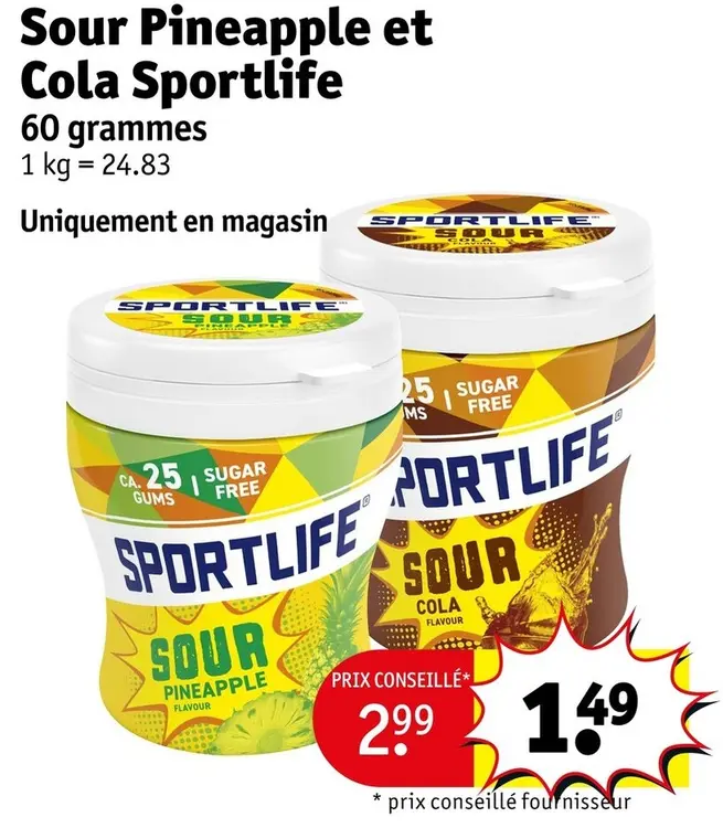 Offre: Sour Pineapple et Cola Sportlife