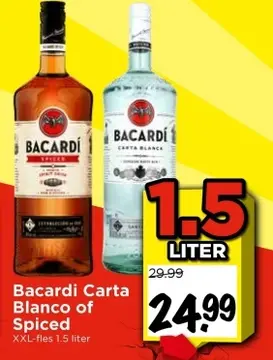 Aanbieding: Bacardi Carta Blanco of Spiced