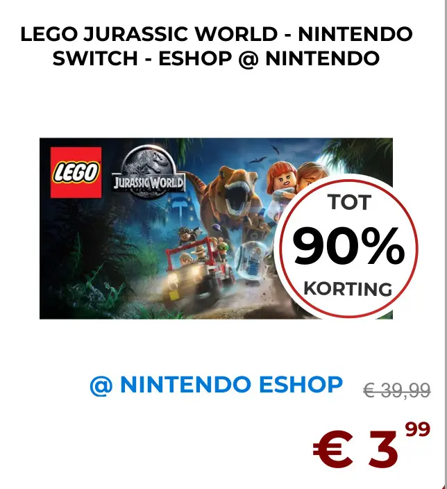 Aanbieding: Lego jurassic world