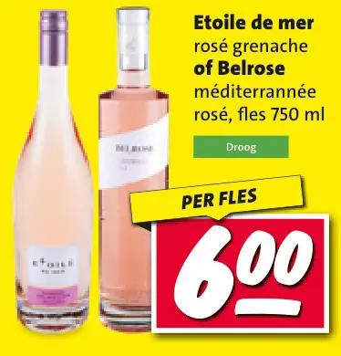 Aanbieding: Etoile de mer rosé grenache of Belrose méditerrannée