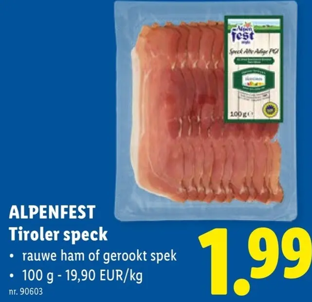Promotie: ALPENFEST Tiroler speck