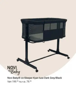 Aanbieding: Novi Baby® co-Sleeper Kyan luxe Dark Grey/Bla