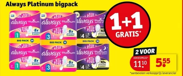 Aanbieding: Always Platinum bigpack