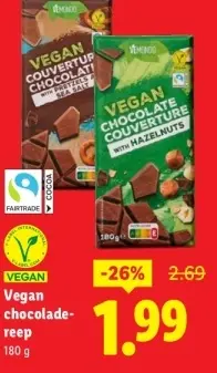 Aanbieding: Vegan chocoladereep