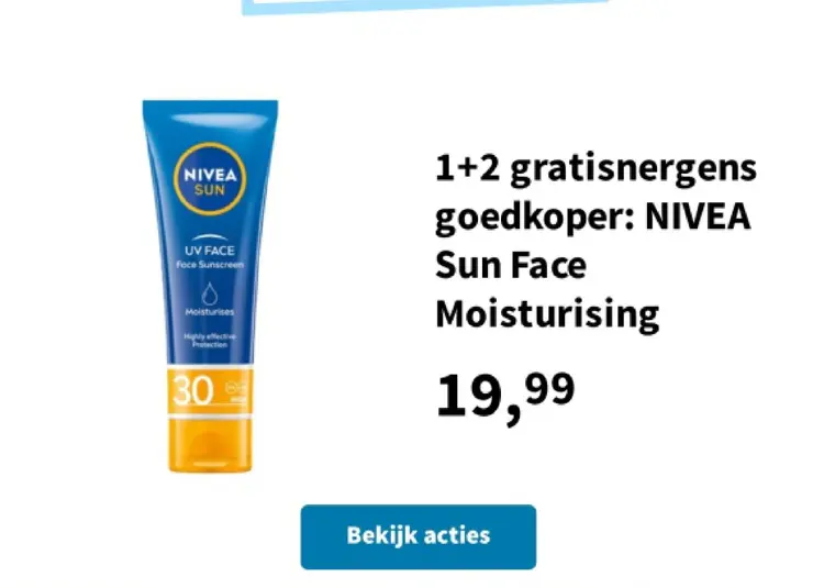 Promotie: NIVEA Sun Face Moisturising