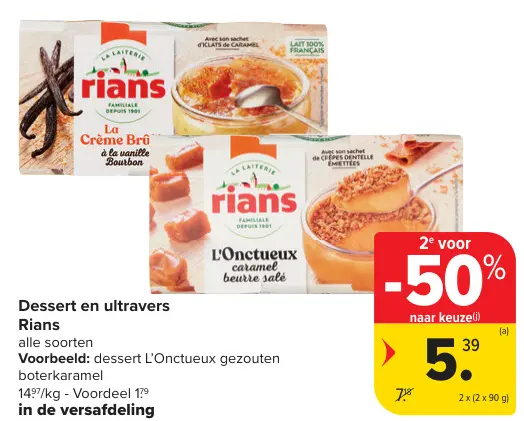 Promotie: Dessert en ultravers