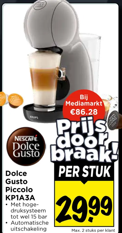 Aanbieding: Dolce Gusto Piccolo KP1A3A