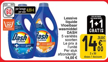 Offre: Lessive liquide DASH
