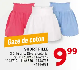 Offre: Short fille
