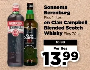 Aanbieding: Sonnema Berenburg en Clan Campbell Blended Scotch Whisky