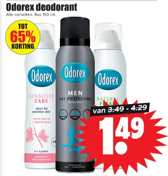 Aanbieding: Odorex deodorant